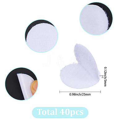 40Pcs Self-adhesive Nylon with Polyester Hook and Loop Tapes AJEW-SP0003-24A-1