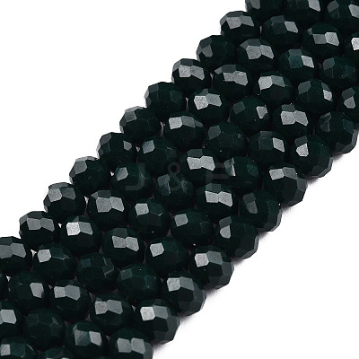 Opaque Solid Color Glass Beads Strands EGLA-A034-P3mm-D12-1