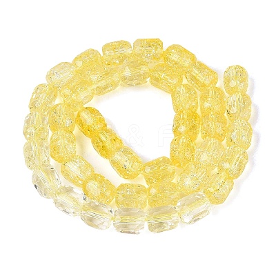 Transparent Crackle Glass Beads Strands GLAA-Q108-04A-12-1