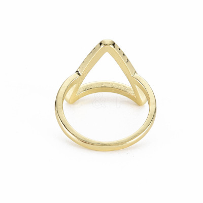 Hollow Triangle Rack Plating Alloy Wide Band Rings RJEW-Q163-015-RS-1