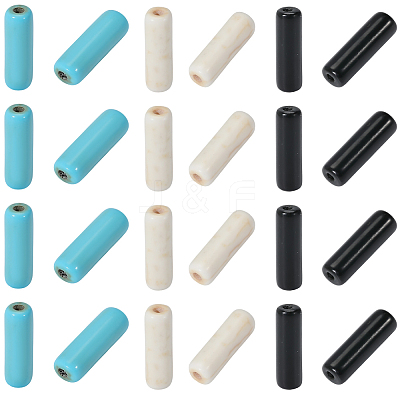 6 Strands 3 Colors Synthetic Turquoise Beads Strands TURQ-PA0001-03B-1
