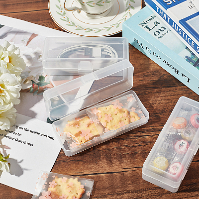 PP Plastic Box. Rectangle CON-WH0074-43-1