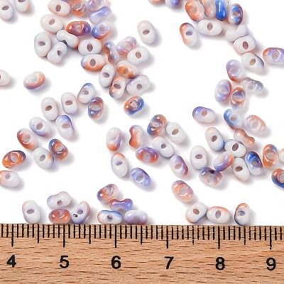 Two Tone Baking Paint Glass Seed Beads SEED-C003-01C-1