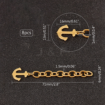 304 Stainless Steel Chain Extender STAS-UN0006-38G-1