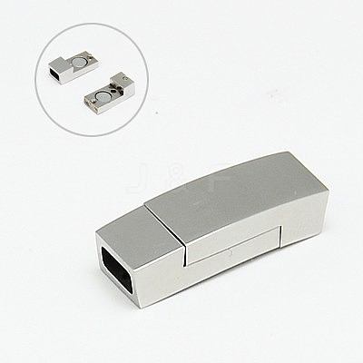 Tarnish Resistant 304 Stainless Steel Magnetic Clasps with Glue-in Ends STAS-I011-17-1