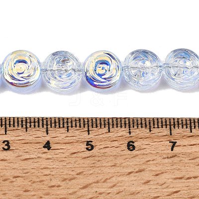 Electroplate Baking Paint Transparent Glass Beads Strands GL-CBA2ED2-05J-1