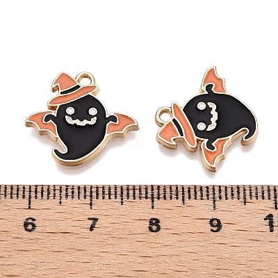 Halloween Theme Rack Plating Alloy Enamel Pendants ENAM-N056-359B-1