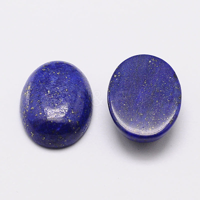 Dyed Oval Natural Lapis Lazuli Cabochons G-K020-14x10mm-02-1