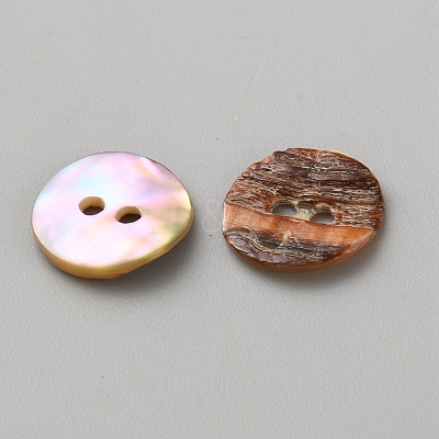 Natural Shell Buttons BUTT-WH0024-041B-1