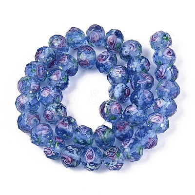 Handmade Luminous Lampwork Beads Strands LAMP-N037-01D-1