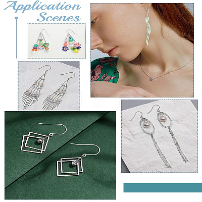 100Pcs 304 Stainless Steel Earring Hooks STAS-LP0001-57-1