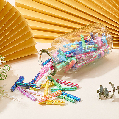 100Pcs Paper Message in a Bottle Capsule Letter Roll AJEW-SC0004-36B-1