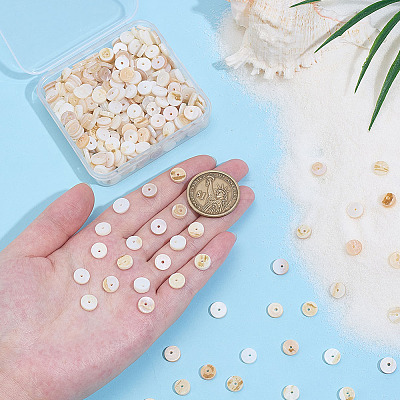 400Pcs Natural Freshwater Shell Beads SHEL-ME0001-05-1