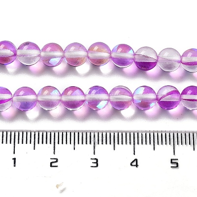 Synthetic Moonstone Beads Strands G-P528-J01-19-1