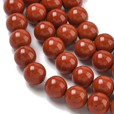 Natural Red Jasper Beads Strands G-F348-01-8mm-AA-1