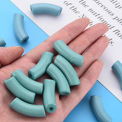 Opaque Acrylic Beads MACR-S372-001B-15-4712-1