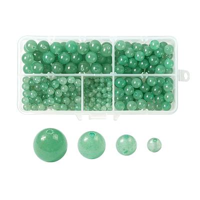 340Pcs 4 Sizes Natural Green Aventurine Beads G-LS0001-23-1