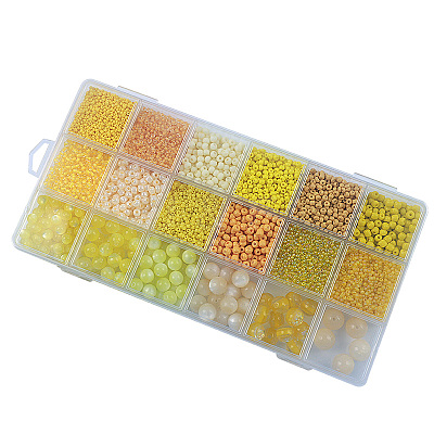 DIY 18 Style Resin & Acrylic Beads Jewelry Making Finding Kit DIY-NB0012-04A-1