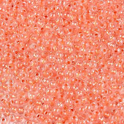 6/0 Transparent Inside Colours Glass Seed Round Beads SEED-N006-004J-1