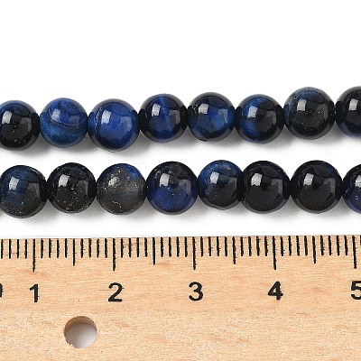 Grade B Natural Tiger Eye Beads Strands G-F591-18-6mm-01-1