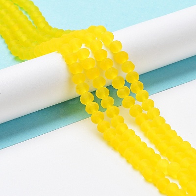 Transparent Glass Beads Strands EGLA-A034-T4mm-MD17-1