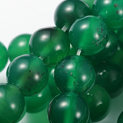 Round Natural Green Onyx Agate Beads Strands G-S119-03-8mm-1