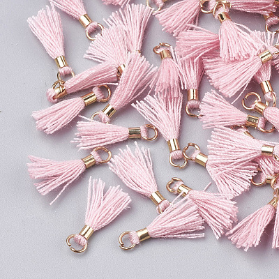 Polycotton(Polyester Cotton) Tassel Pendant Decorations FIND-S275-27G-1