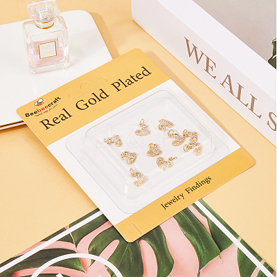12Pcs Brass Micro Pave Cubic Zirconia Charms ZIRC-BBC0002-77-1