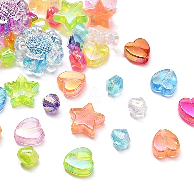 4 Style Transparent Acrylic Beads MACR-YW0001-61-1
