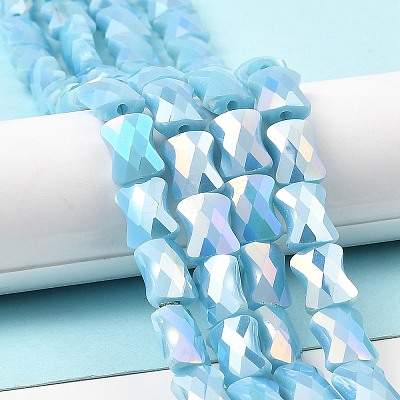 AB Color Plate Glass Beads Strands EGLA-P051-06A-B07-1