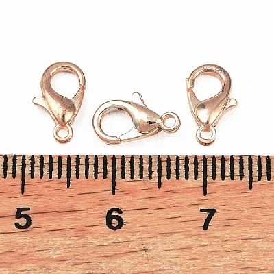 Zinc Alloy Lobster Claw Clasps X-E103-RG-1