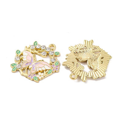 Rack Plating Alloy Enamel Pendants FIND-M020-03C-G-1