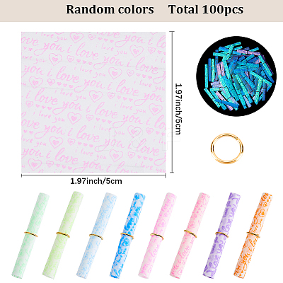 100Pcs Paper Message in a Bottle Capsule Letter Roll AJEW-SC0004-36A-1