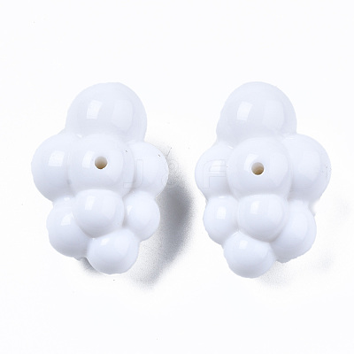 Opaque Acrylic Beads X-OACR-N130-020A-B01-1
