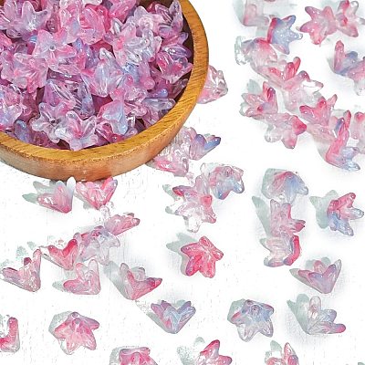 Transparent Lampwork Bead Caps PW-WGE0AB5-06-1