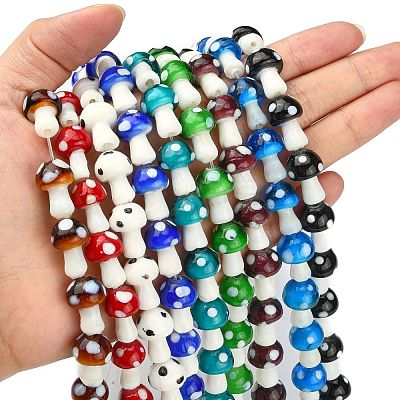 Handmade Lampwork Beads Strands LAMP-Q001-1