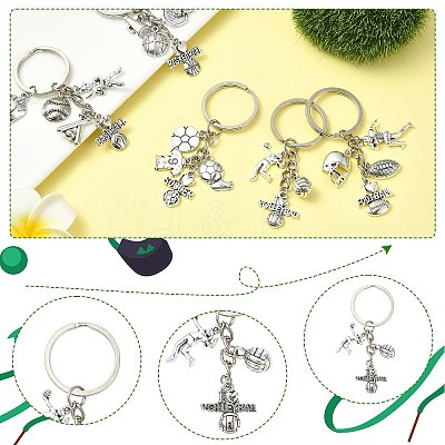 5Pcs Alloy Keychain KEYC-CJ00006-1