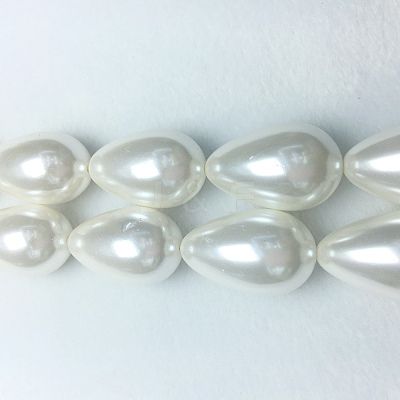 Electroplate Shell Pearl Beads Strands BSHE-G010-10x13mm-01-1