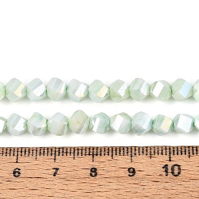 Anti-Tarnish Electroplate Glass Beads Strands GLAA-T025-6mm-14D-1