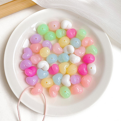 Opaque Acrylic Beads X-OACR-H038-26-1