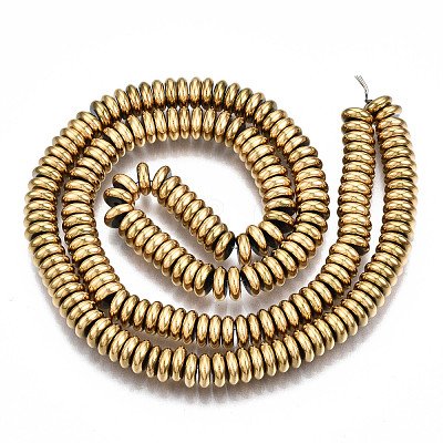 Electroplate Non-magnetic Synthetic Hematite Beads Strands G-T114-88B-G-1