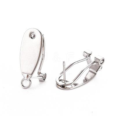 Brass Stud Earring Findings KK-Q735-141P-1