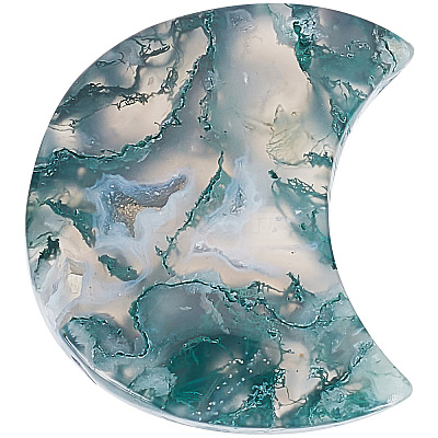 Natural Moss Agate Home Display Decorations DIY-WH0410-63B-1