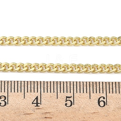 3MM Brass Curb Chain Necklaces LS-NJEW-P339-03G-1