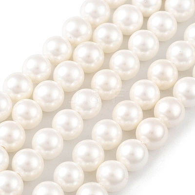 Shell Pearl Bead Strands BSHE-L026-03-6mm-1