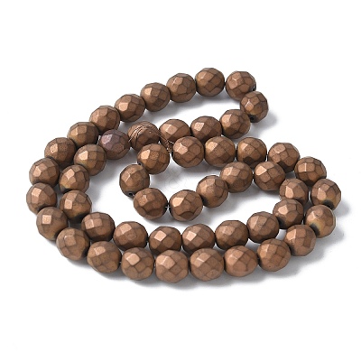 Electroplated Synthetic Non-magnetic Hematite Beads Strands G-S382-01F-1