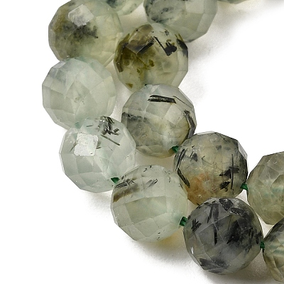Natural Prehnite Beads Strands G-G457-8mm-03F-02-1