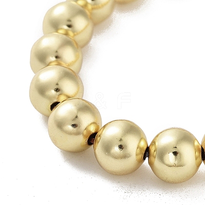 Adjustable Brass Round Beaded Slider Bracelets BJEW-D039-31C-G-1