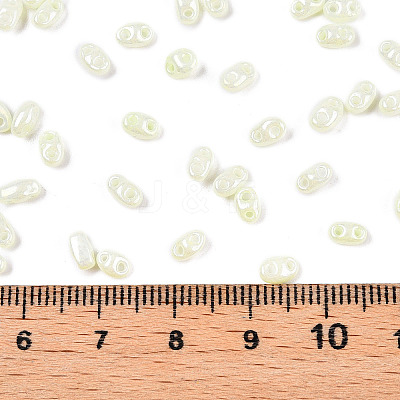 Opaque Colours Luster Glass Seed Beads SEED-T006-02J-1