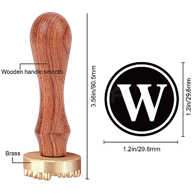 1Pc Golden Tone Brass Stamp Head DIY-CP0007-80W-1